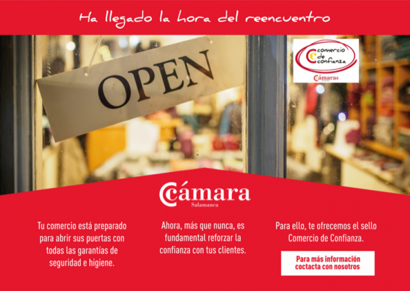 CáMARA DE SALAMANCA IMPULSA EL SELLO “COMERCIO DE CONFIANZA” PARA CONTRIBUIR A REACTIVAR EL SECTOR