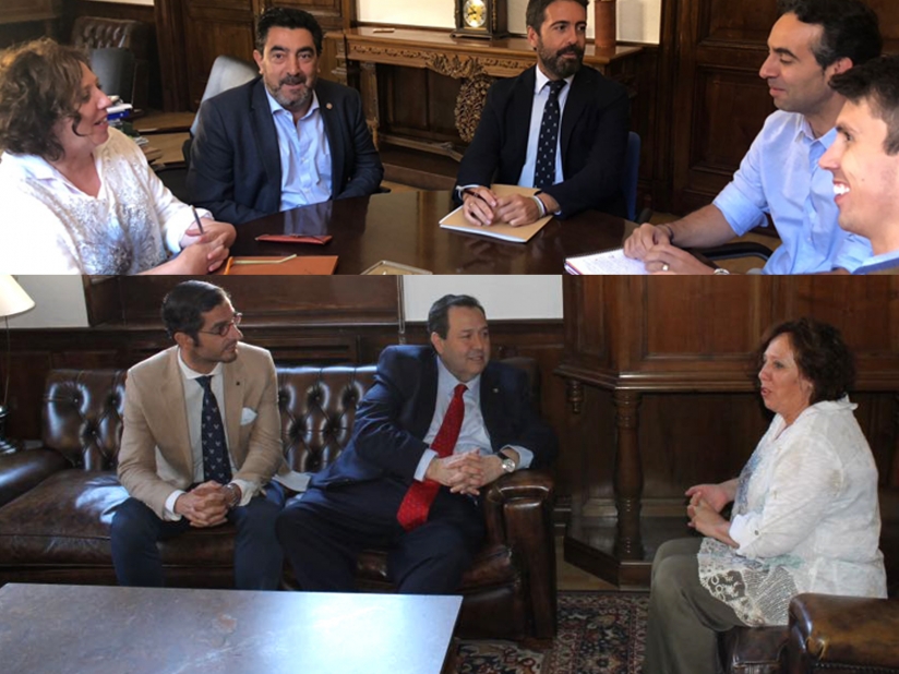 LA SUBDELEGADA DEL GOBIERNO, ENCARNACIóN PéREZ, RECIBE A LA CáMARA DE COMERCIO Y A CES